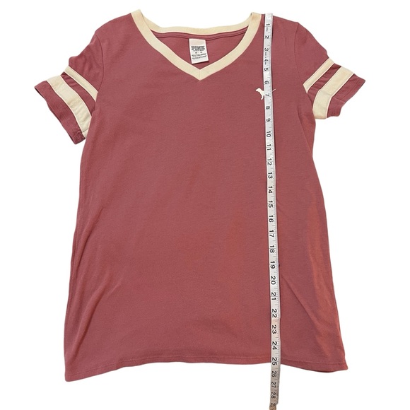 Victoria Secret Pink Varsity Tee SZ XS | Lounge Tee Shirt - Picture 6 of 11